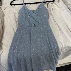 Sparkly blue mini dress
